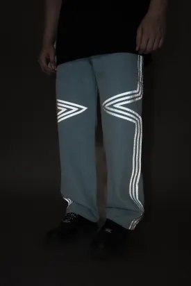 Reflective Athletic Blue Jeans