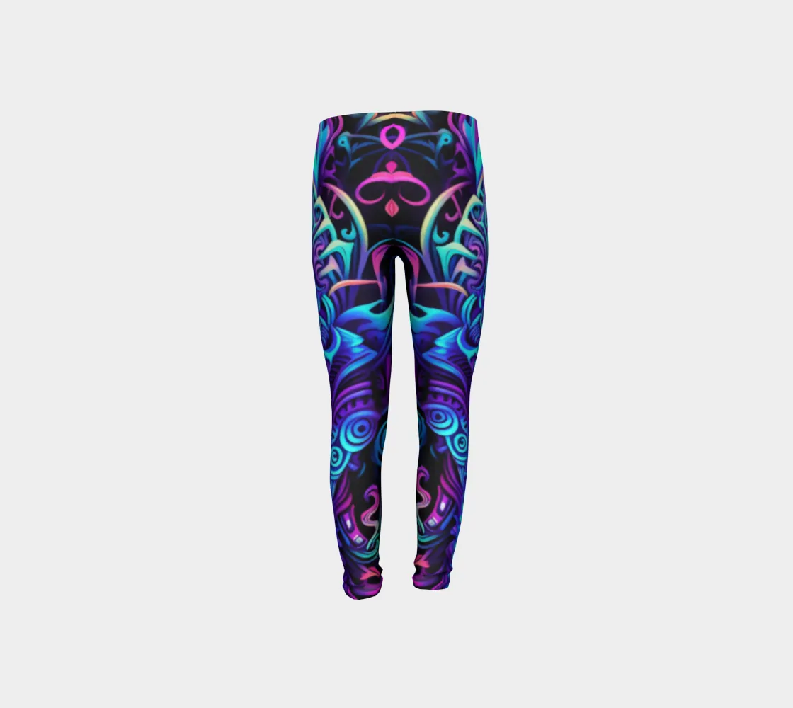 REPTILING YOUTH LEGGINGS | ACIDMATH AI