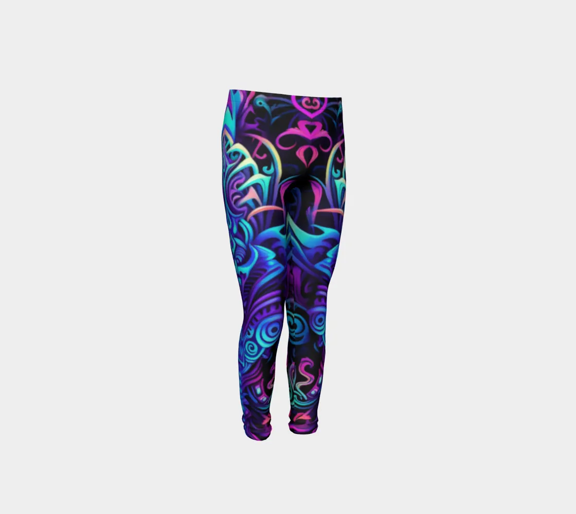 REPTILING YOUTH LEGGINGS | ACIDMATH AI