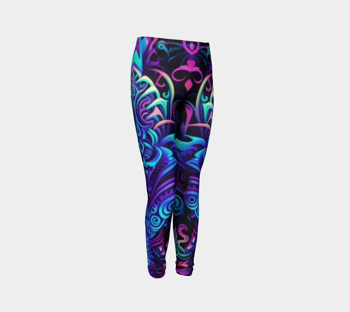 REPTILING YOUTH LEGGINGS | ACIDMATH AI