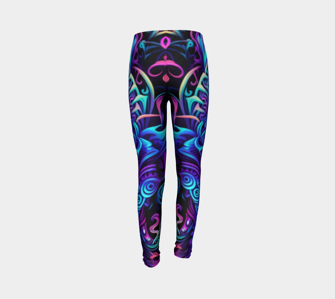 REPTILING YOUTH LEGGINGS | ACIDMATH AI