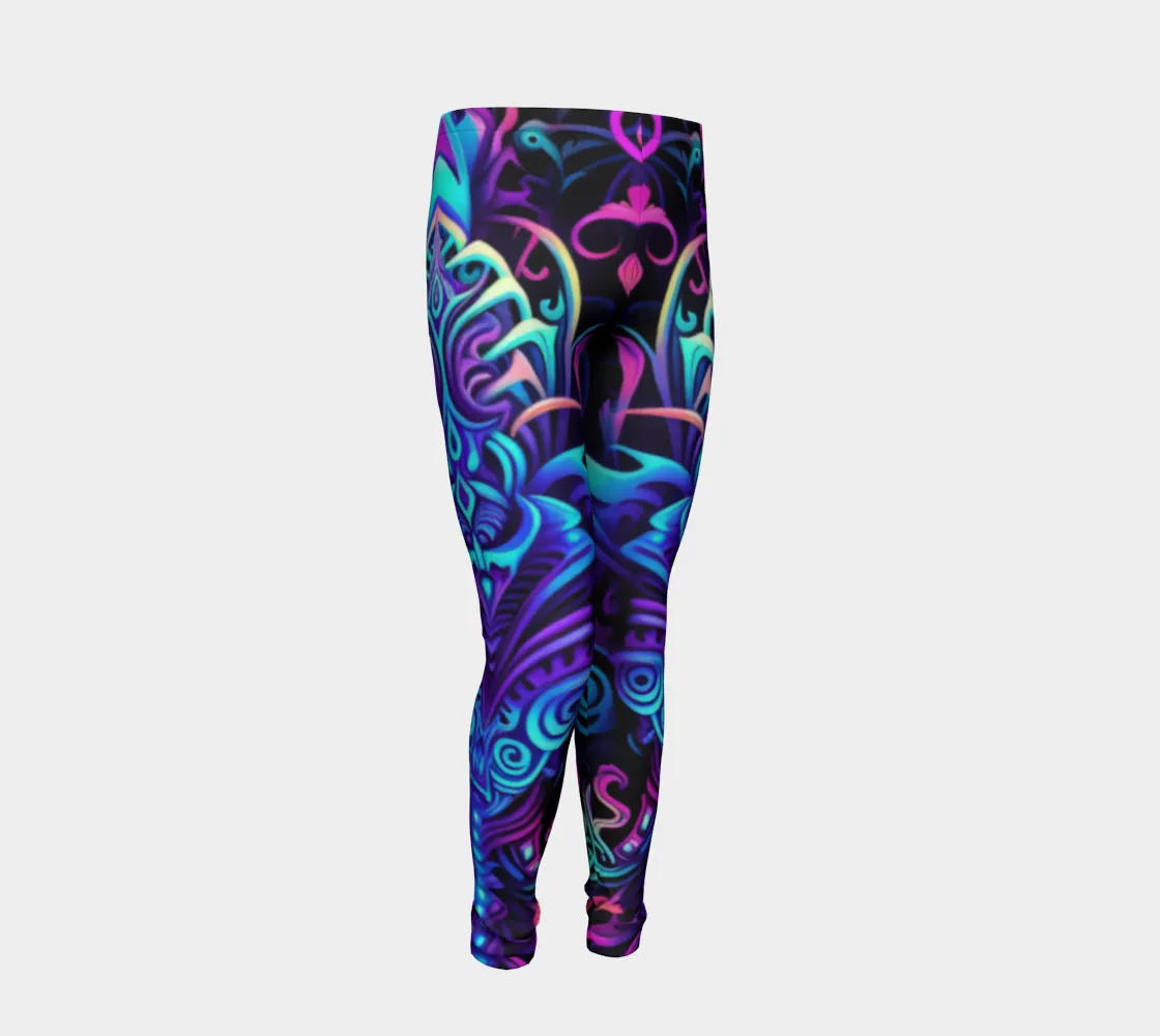 REPTILING YOUTH LEGGINGS | ACIDMATH AI