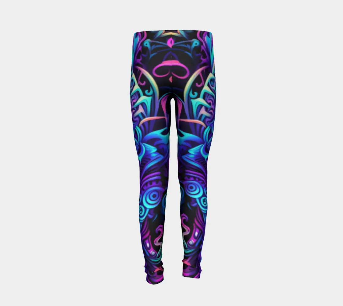 REPTILING YOUTH LEGGINGS | ACIDMATH AI