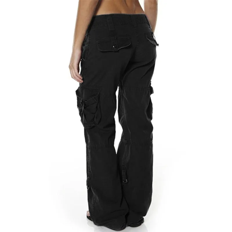 Retro French Mid Waist Loose Lady Cargo Pants (5 colors)