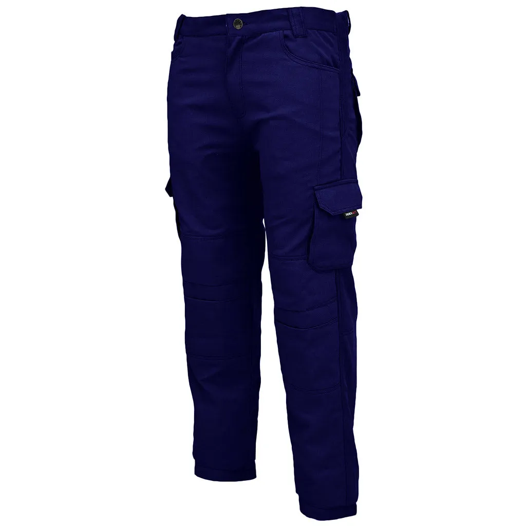 RIDERACT® Men Cotton Motorcycle Cargo Pant Blue