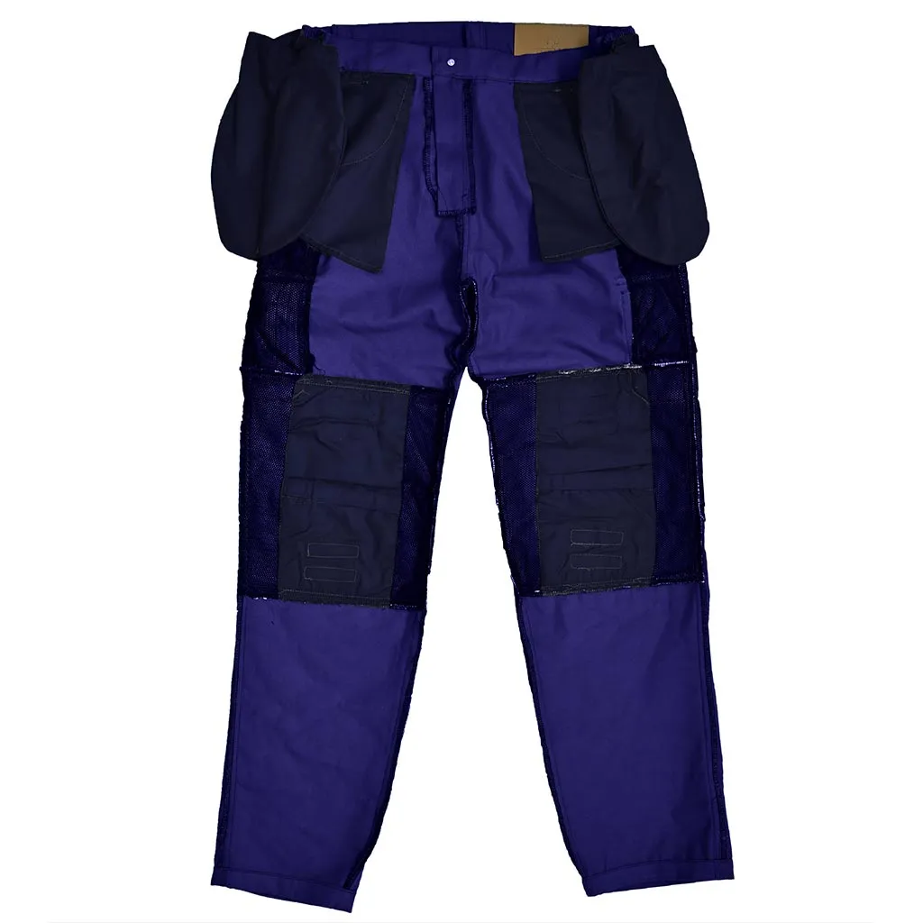 RIDERACT® Men Cotton Motorcycle Cargo Pant Blue