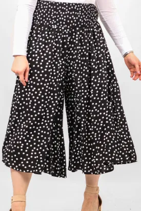 Scattered Polka Dot Print Culottes