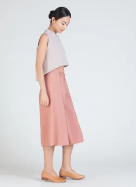 Seaweed Wide Leg Culottes - Salmon Pink