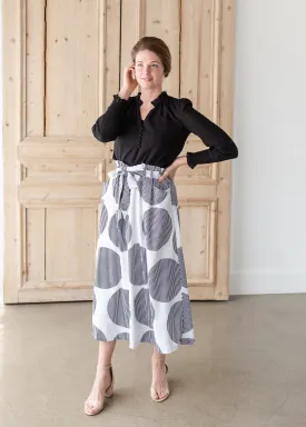 Self-Tie Polka Dot Midi Skirt - FINAL SALE