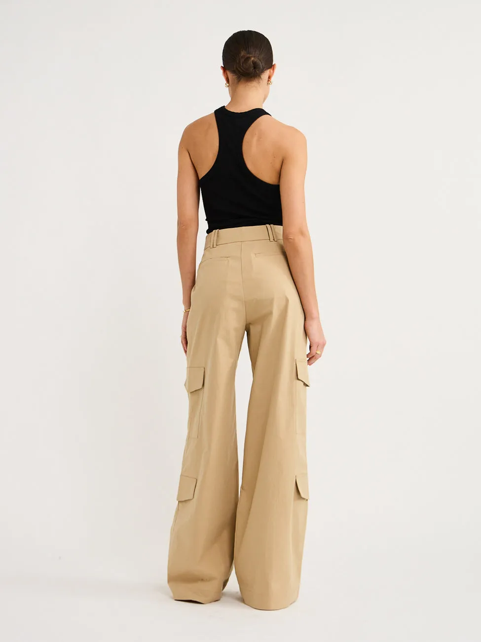 Shona Joy Sabato Slouchy Cargo Pant in Tan