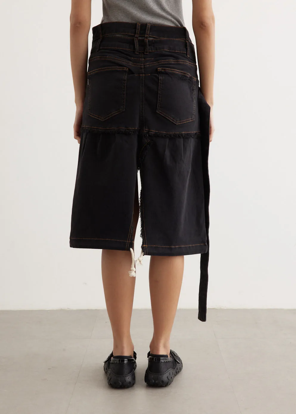 Signature Wrap Denim Skirt