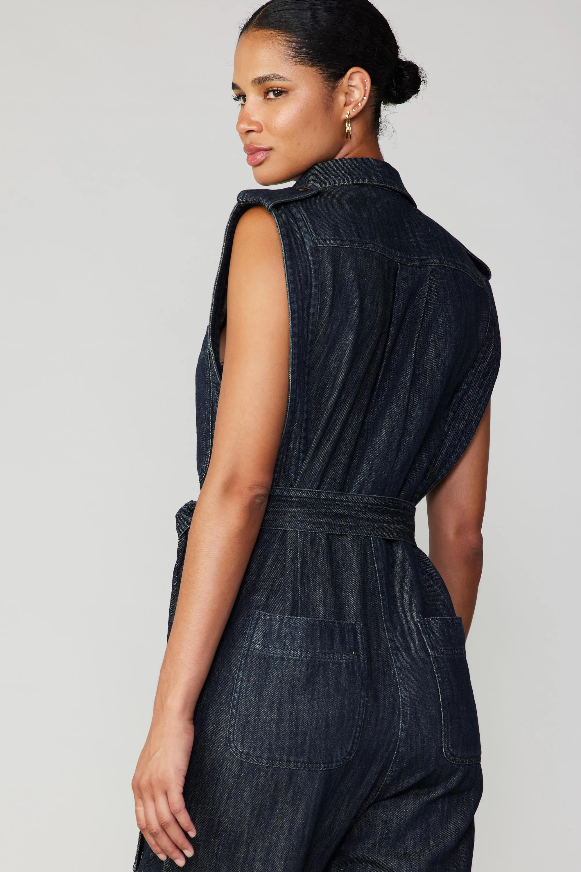 Sleeveless Utility Jumpsuit