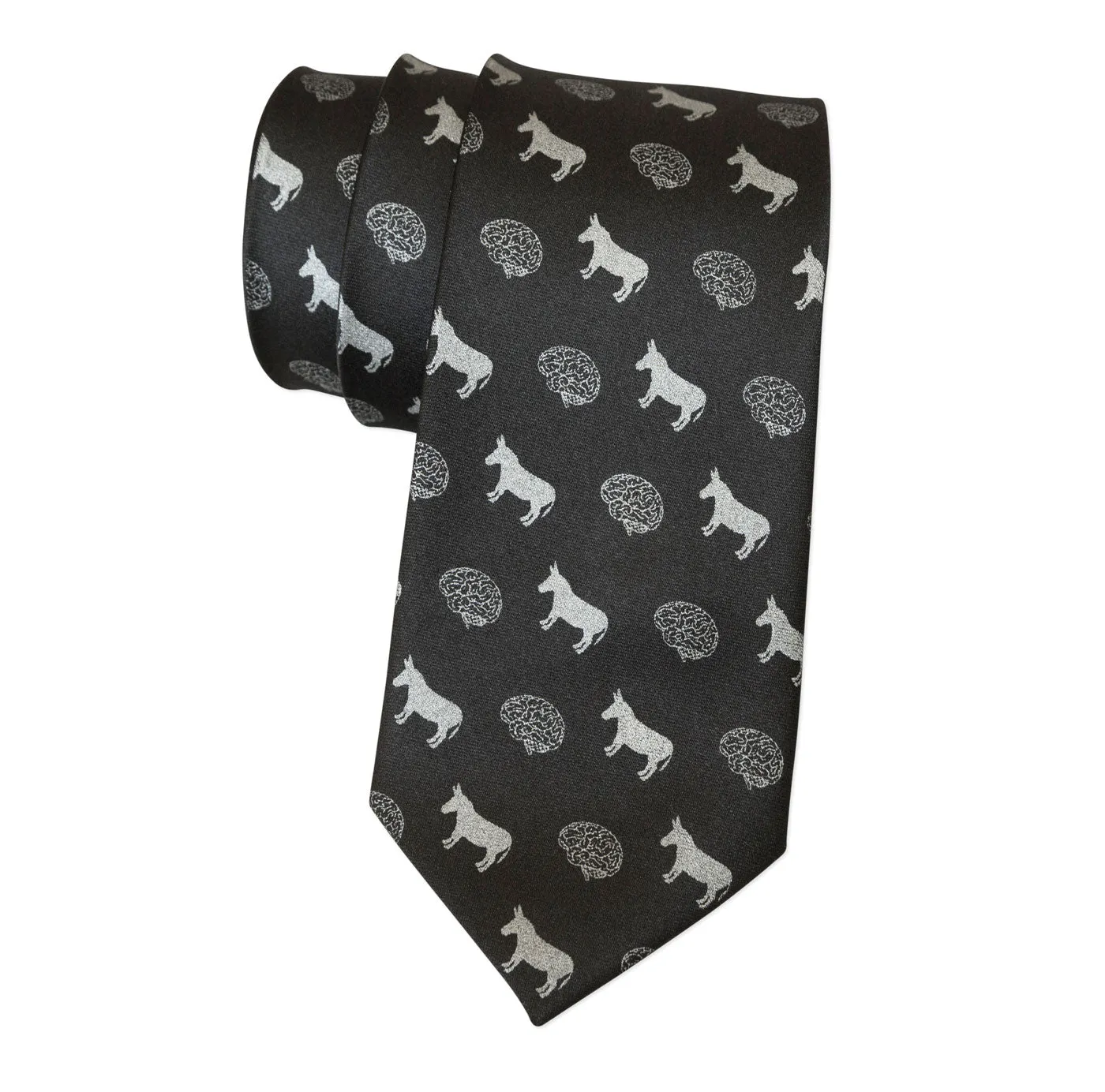 Smart Ass Necktie, Brain & Donkey Print Tie