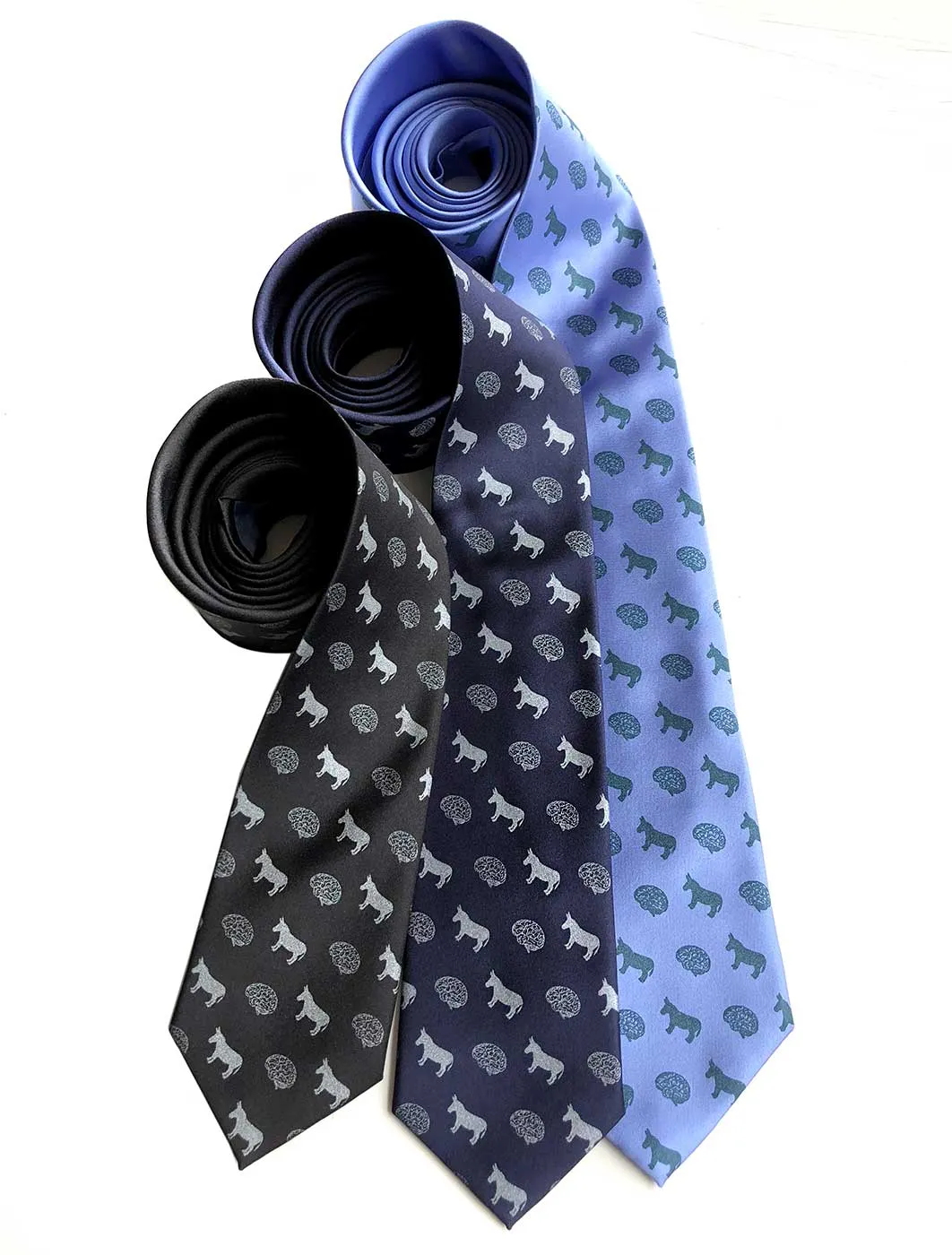 Smart Ass Necktie, Brain & Donkey Print Tie