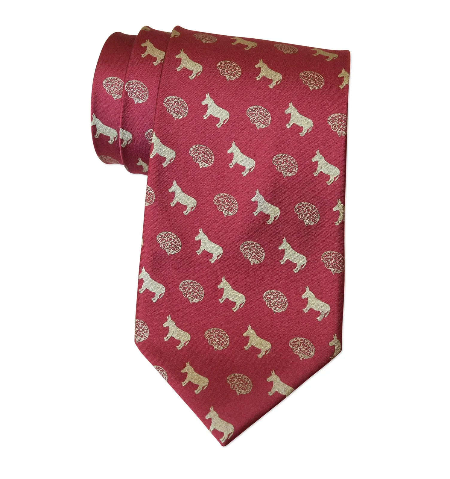 Smart Ass Necktie, Brain & Donkey Print Tie