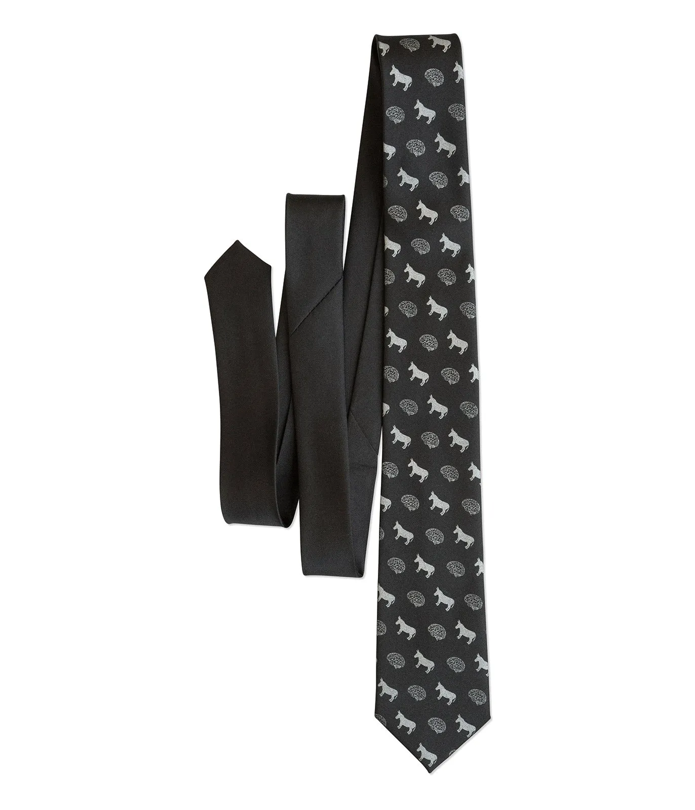 Smart Ass Necktie, Brain & Donkey Print Tie