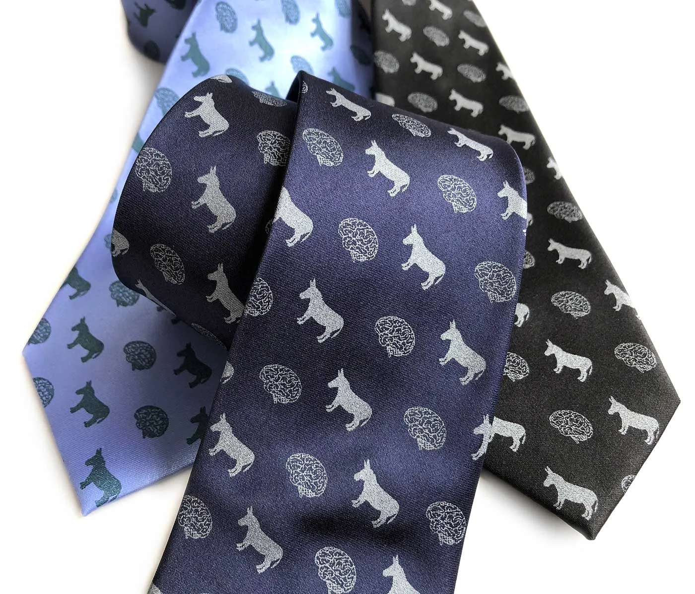 Smart Ass Necktie, Brain & Donkey Print Tie