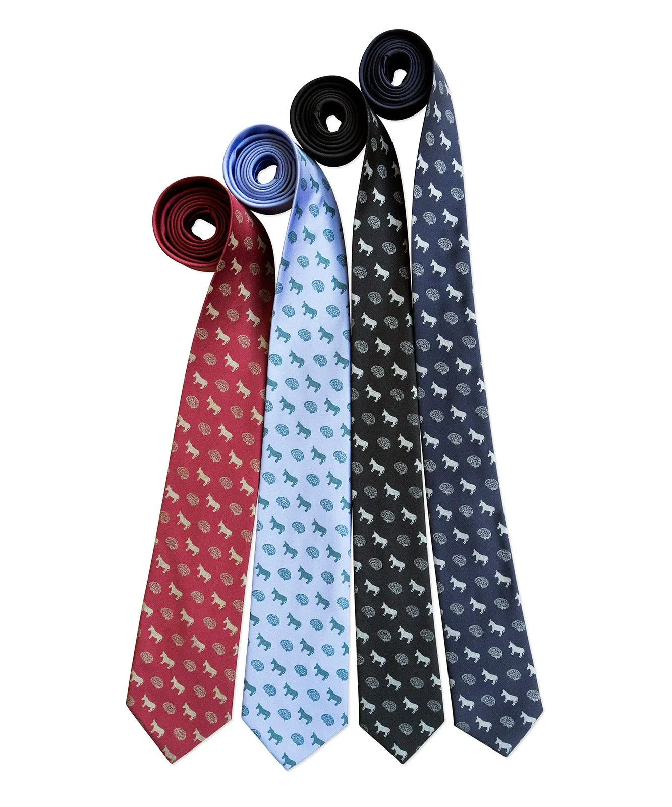 Smart Ass Necktie, Brain & Donkey Print Tie