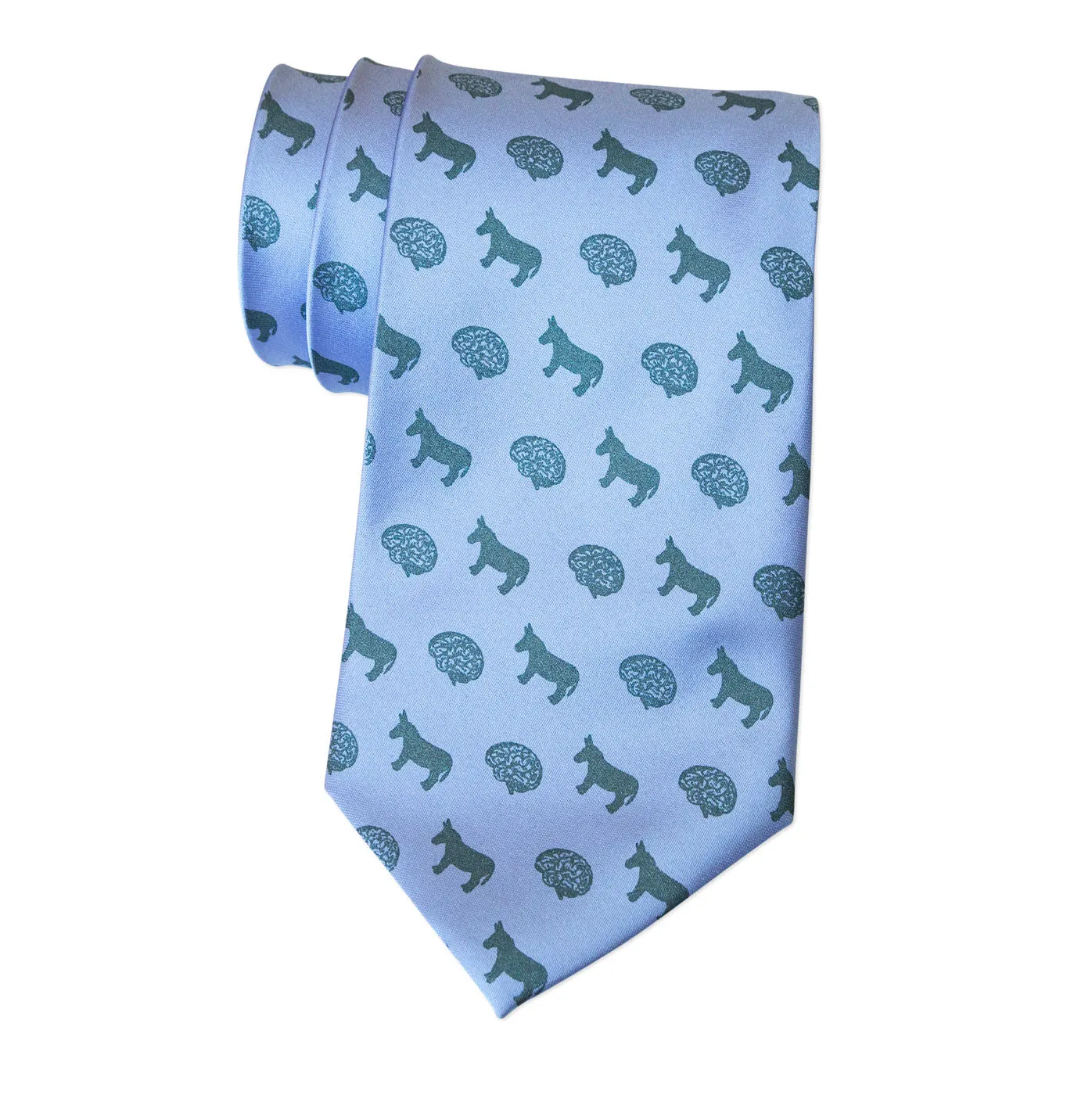 Smart Ass Necktie, Brain & Donkey Print Tie