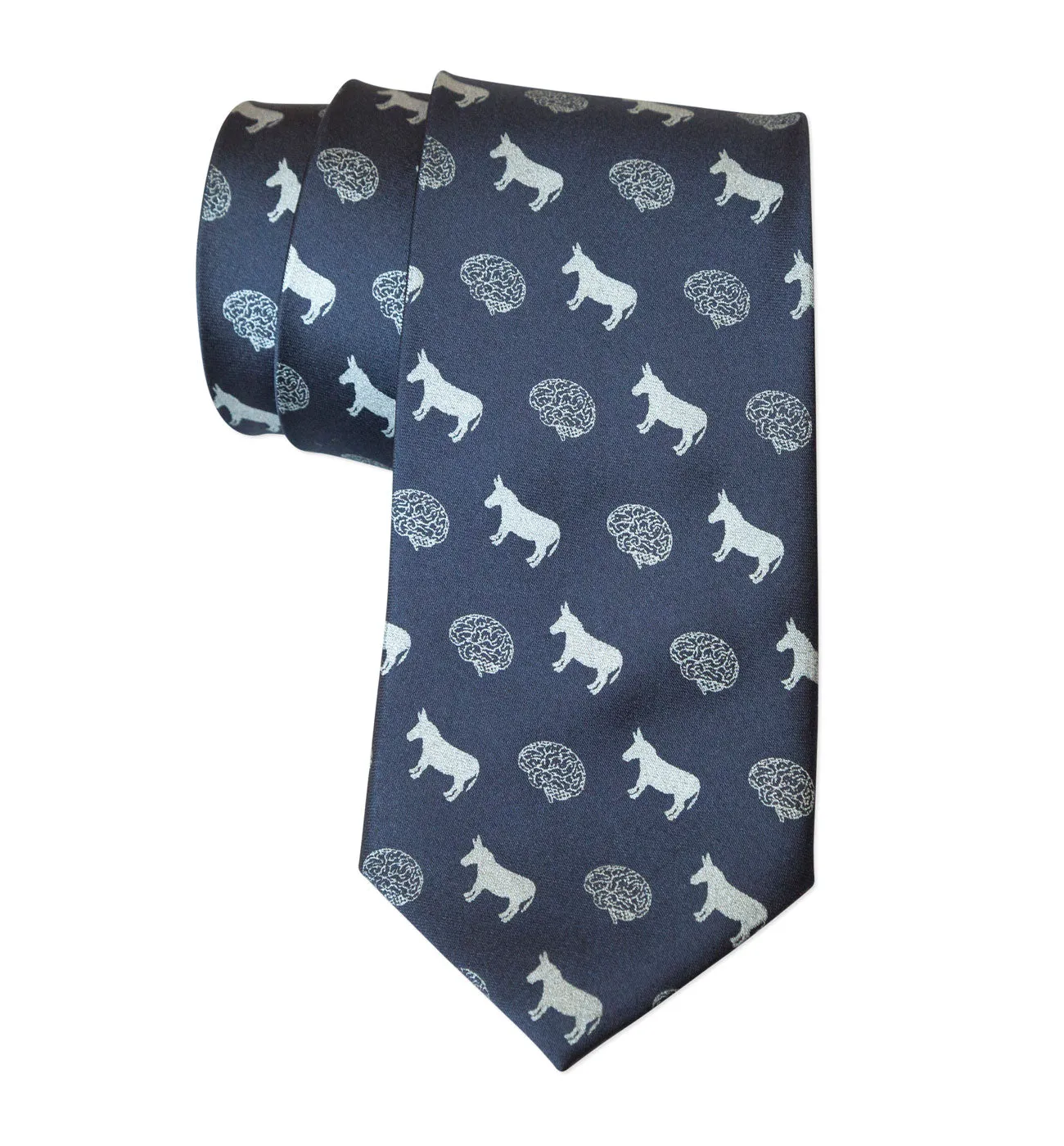 Smart Ass Necktie, Brain & Donkey Print Tie