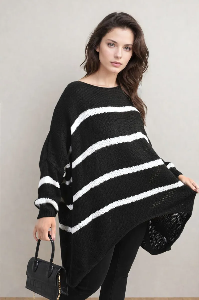 Stripe Oversized Knitted Jumper