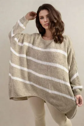 Stripe Oversized Knitted Jumper