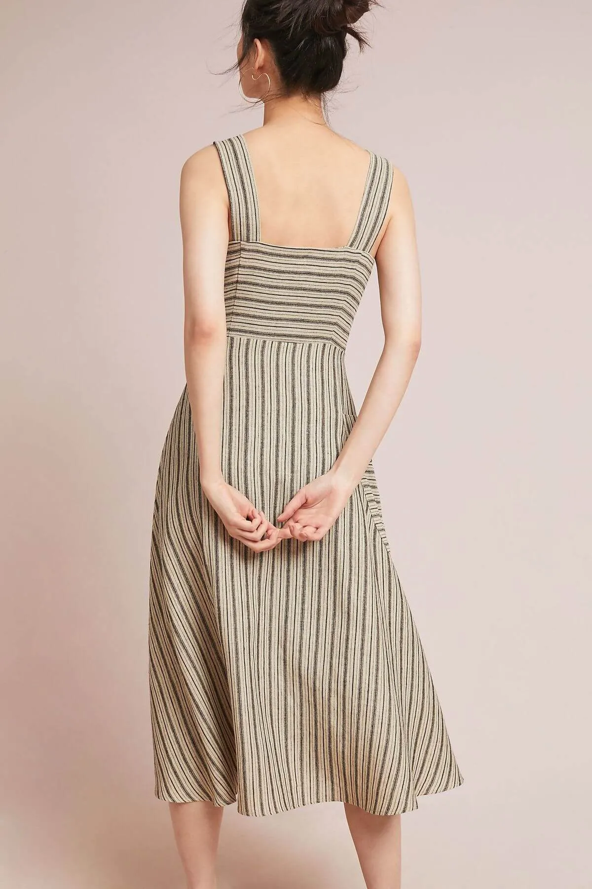 Striped Utility Midi Dress