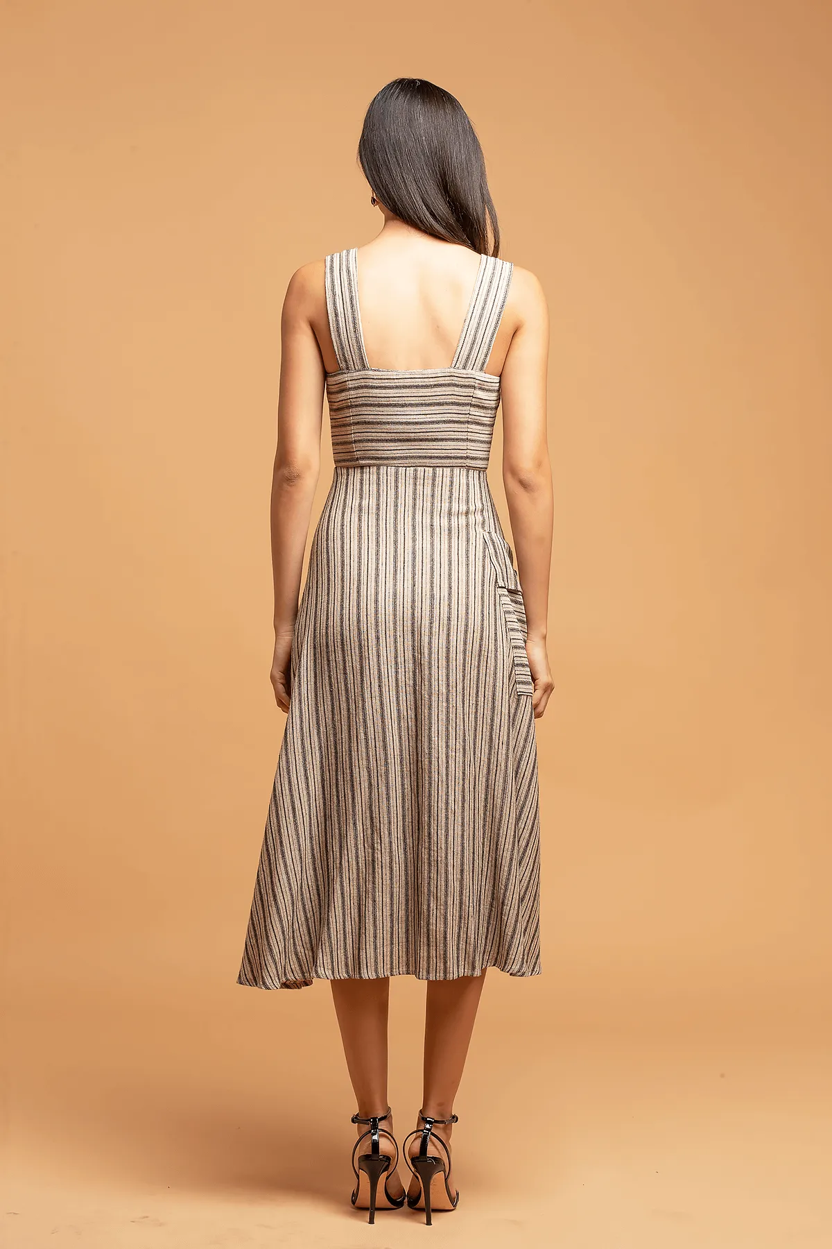 Striped Utility Midi Dress