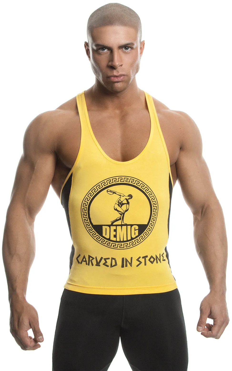 Tank Top (Yellow/Black) - Bamboo/Elastin Fiber