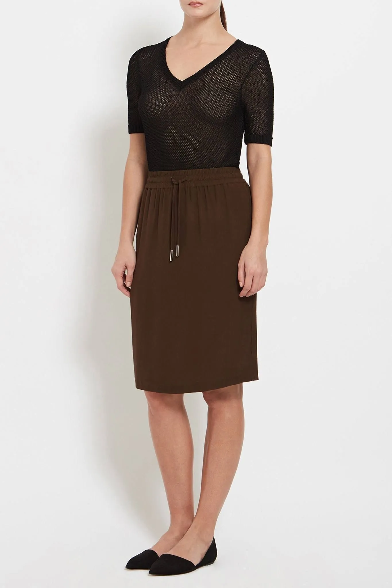 Teri Skirt: Crepe De Chine Skirt