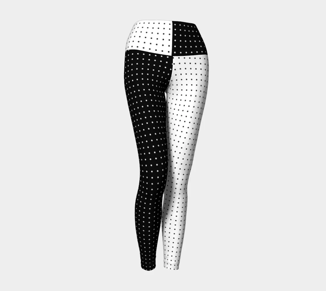 Two Tone Micro Polkadot Yoga Leggings