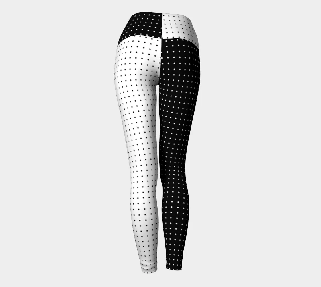 Two Tone Micro Polkadot Yoga Leggings