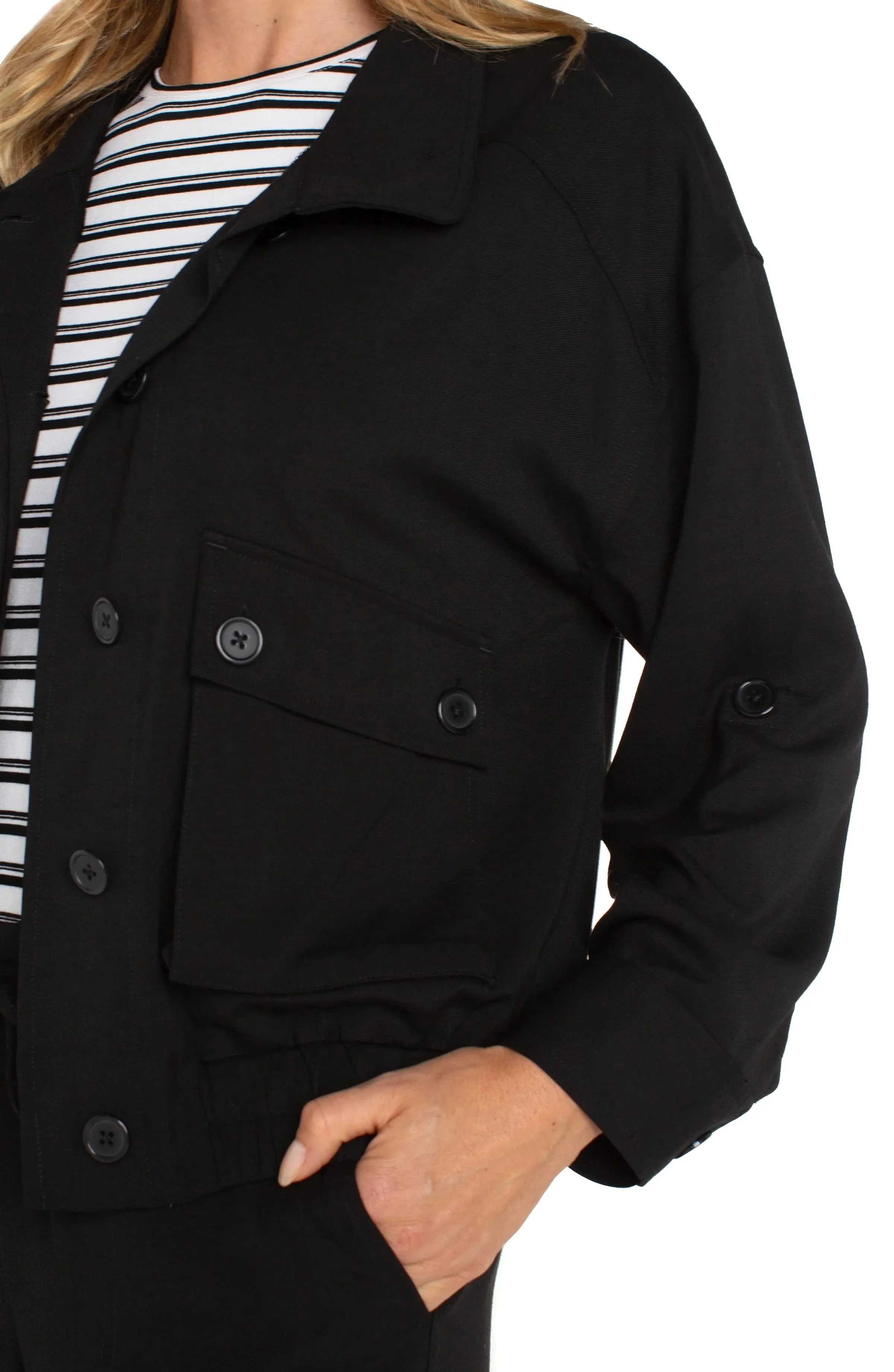 UTILITY JACKET WITH CINCH HEM