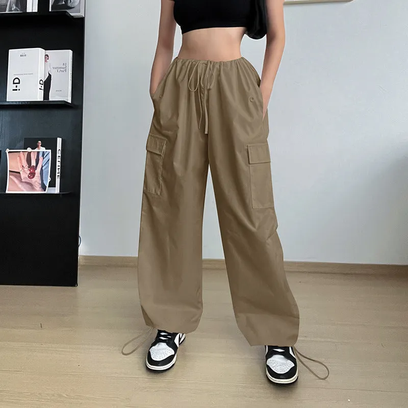 Vintage Plus Size Loose Wide Leg Cargo Pants