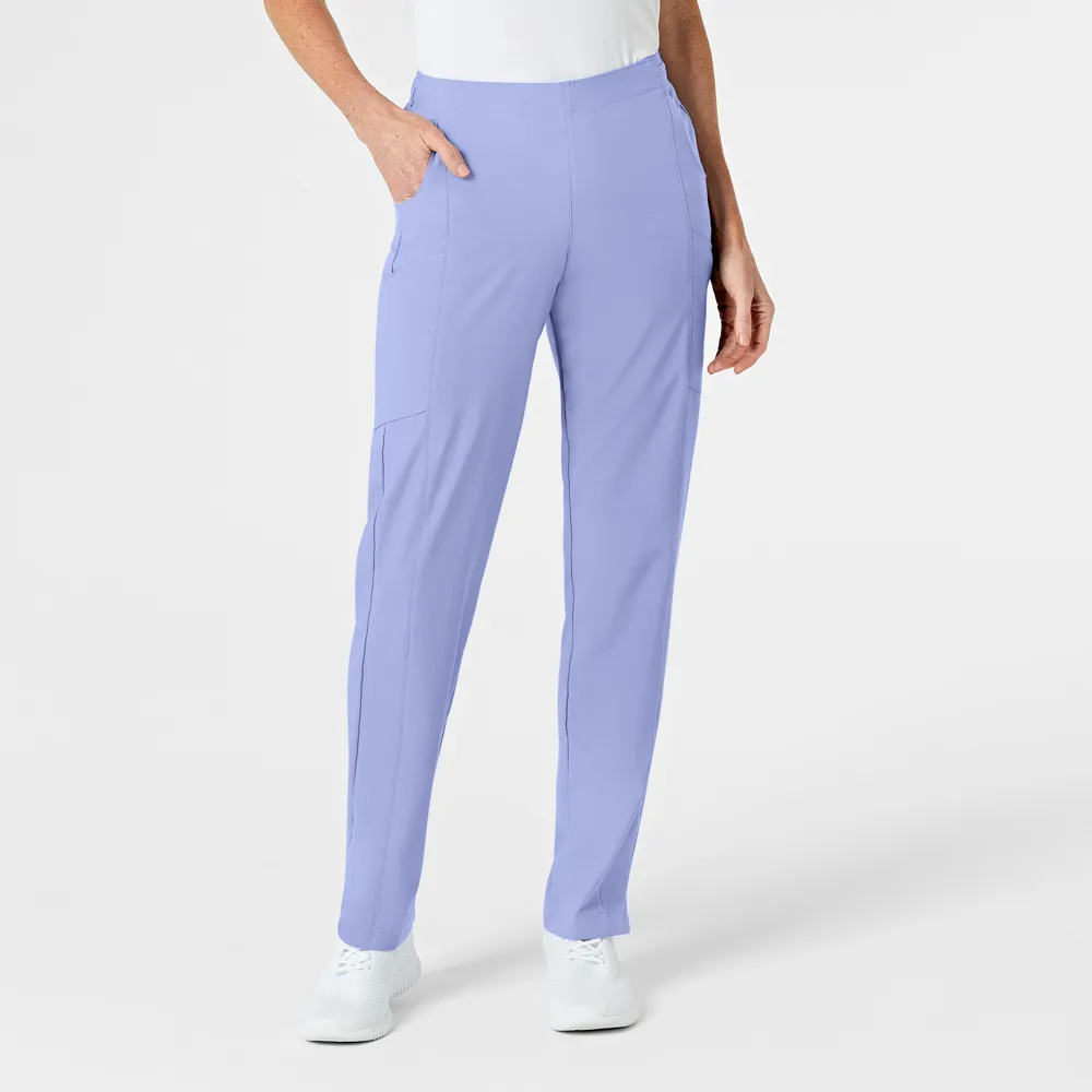 W123 Women's Flat Front Cargo Scrub Pant (5155)