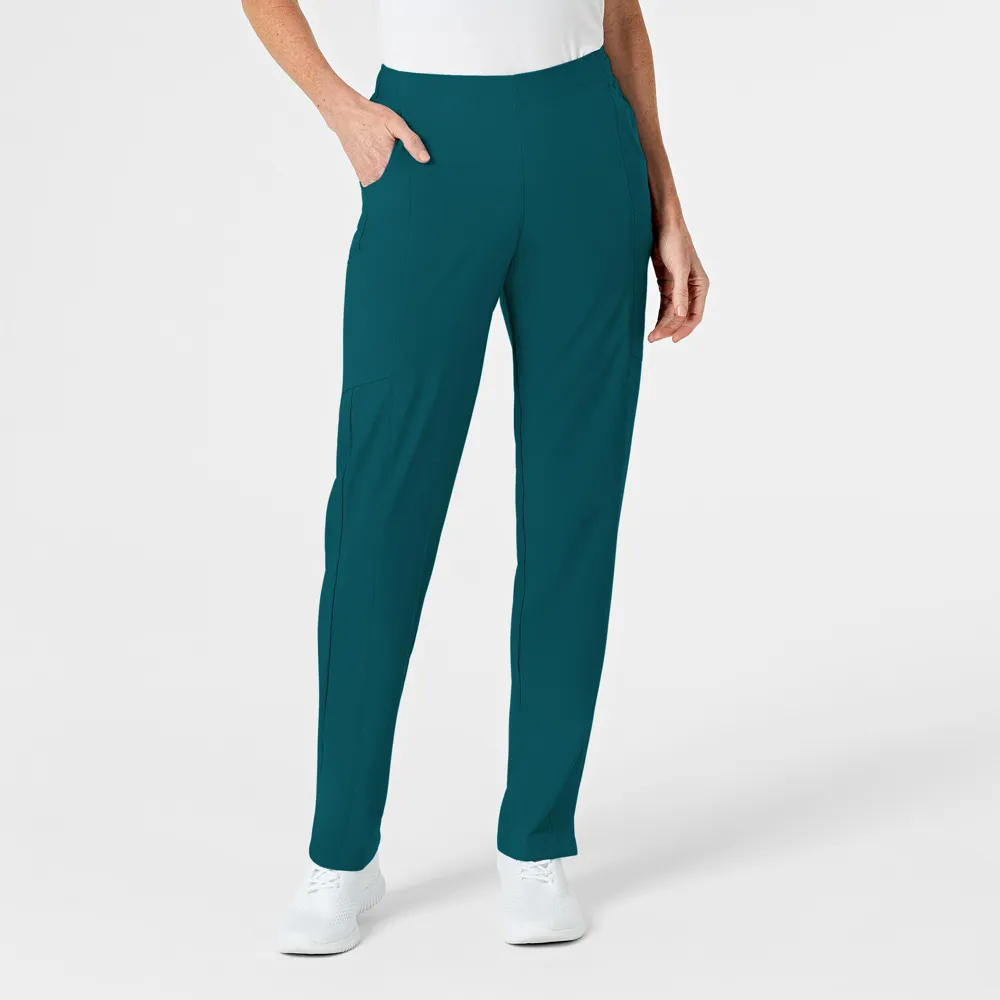 W123 Women's Flat Front Cargo Scrub Pant (5155)