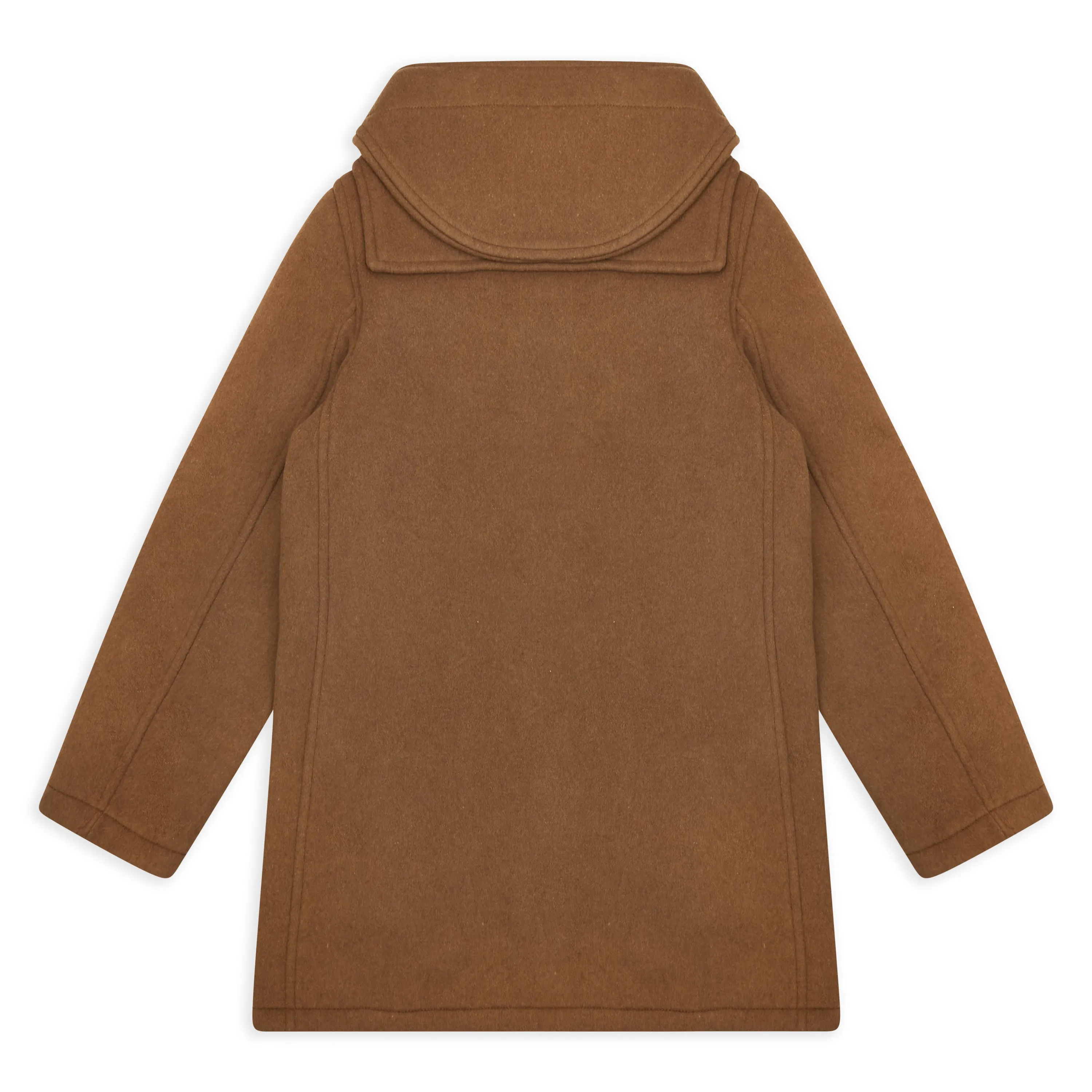 Water Repellent Wool Duffle Coat - Brown