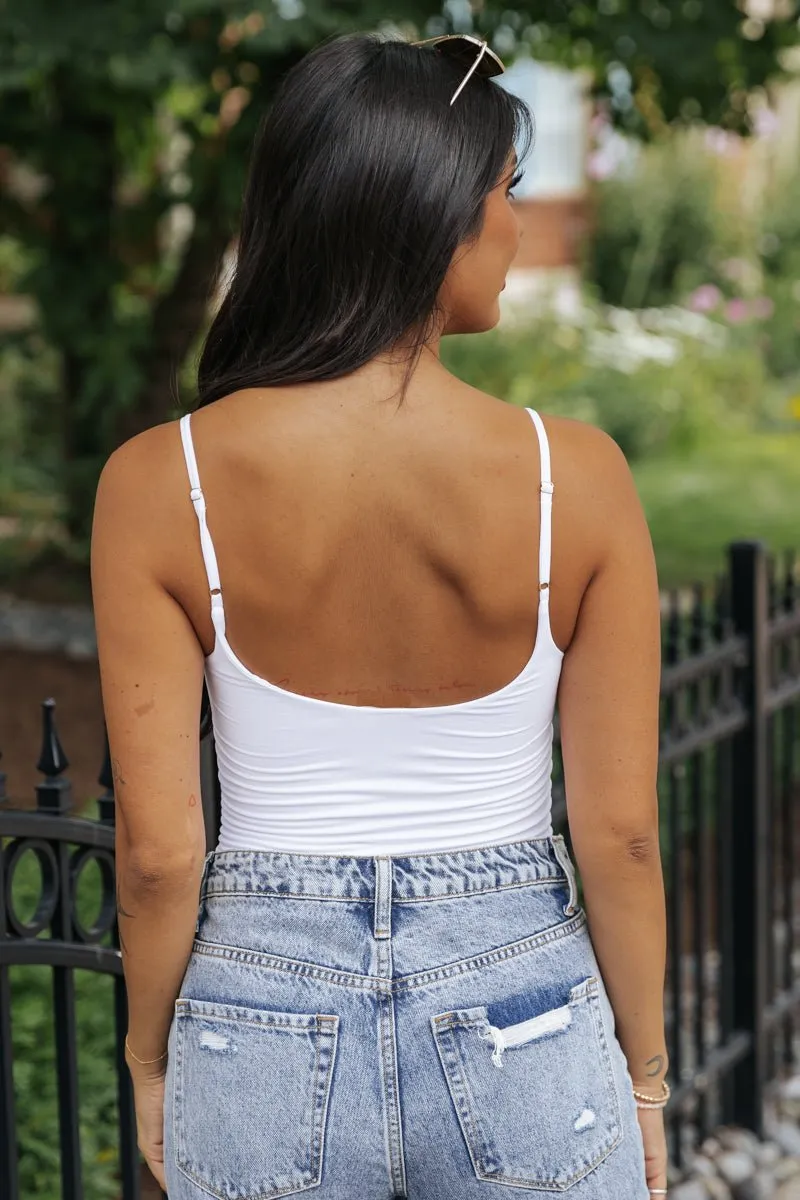 White Seamless Double Layer Bodysuit