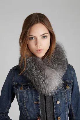 Windsor Indigo Fox Fur Collar