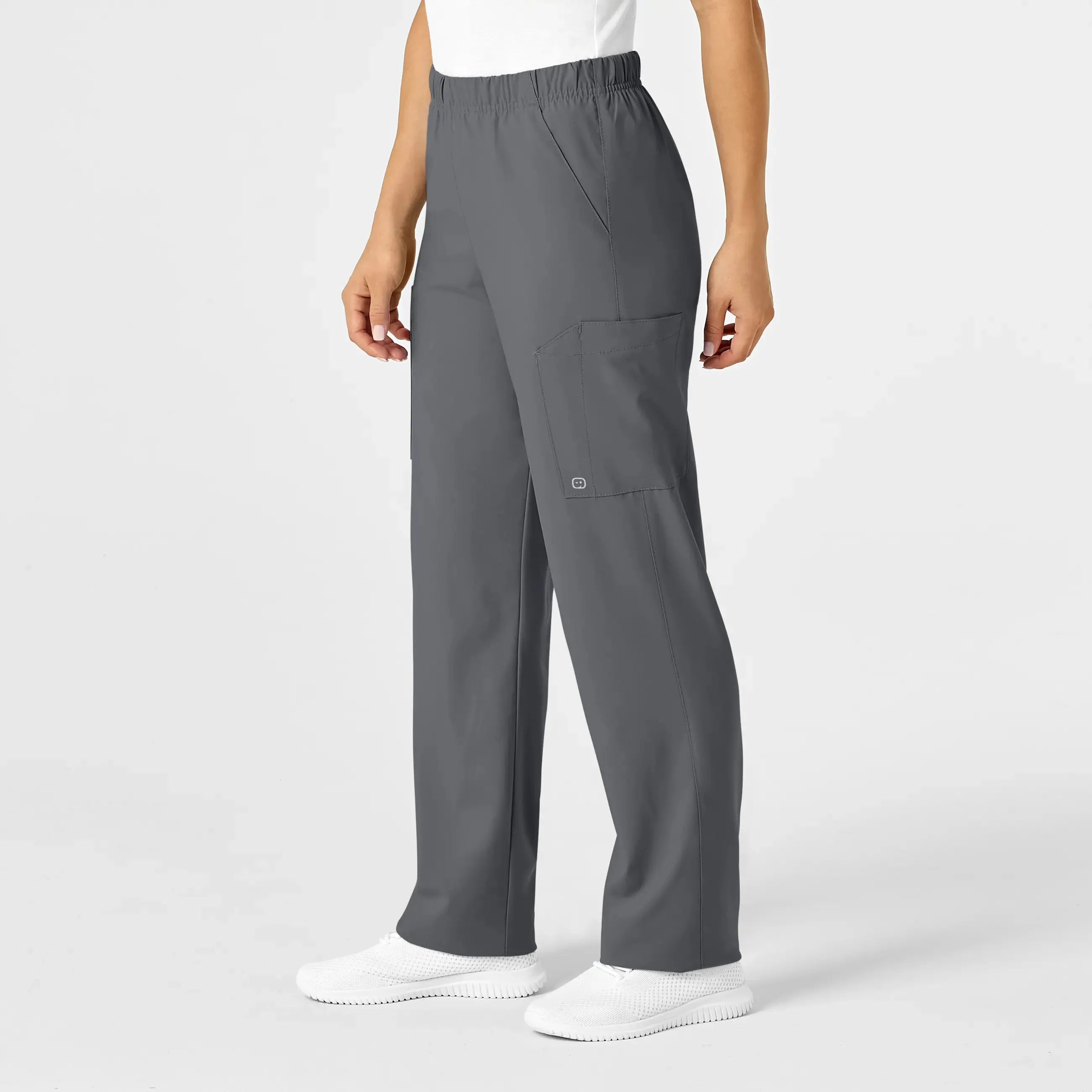 Wink Unisex Multi-Cargo Scrub Pant - Pewter