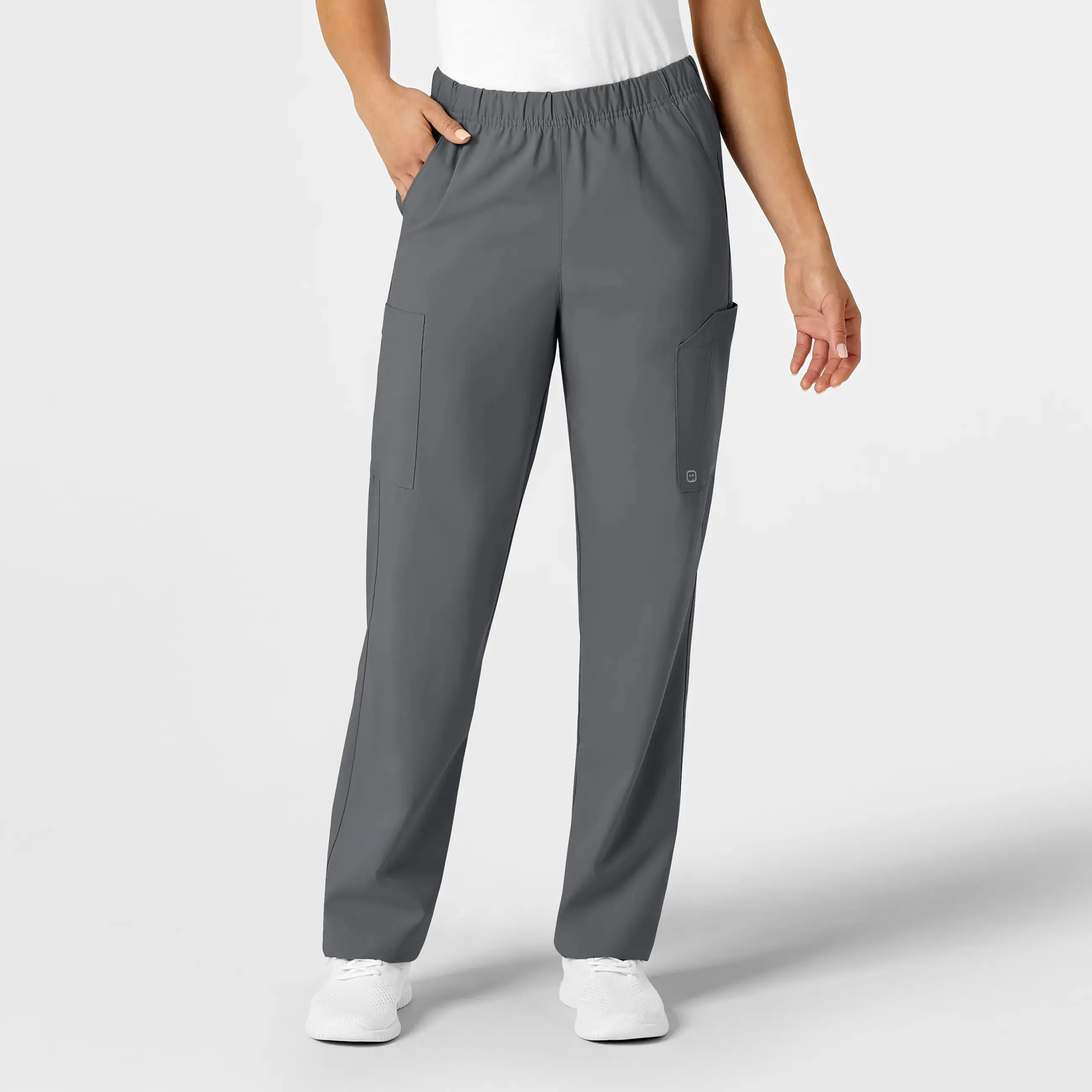 Wink Unisex Multi-Cargo Scrub Pant - Pewter