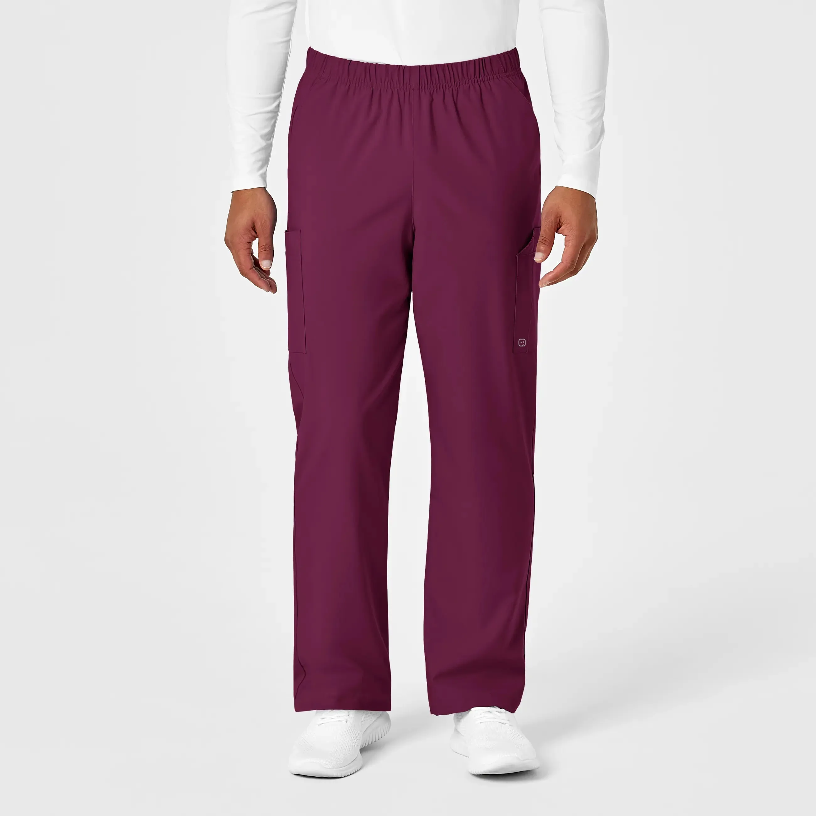 Wink Unisex Multi-Cargo Scrub Pant - Wine