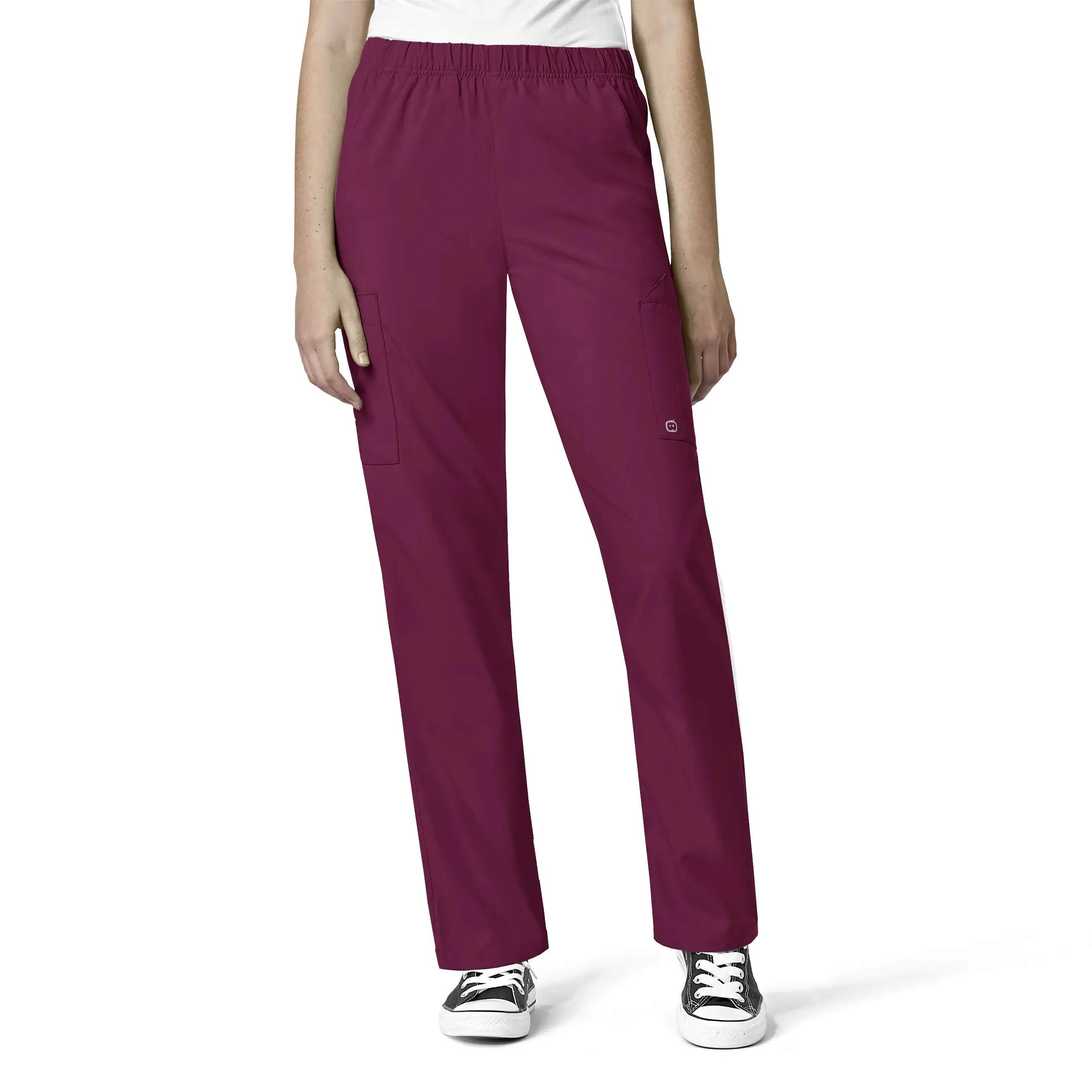 Wink Unisex Multi-Cargo Scrub Pant - Wine