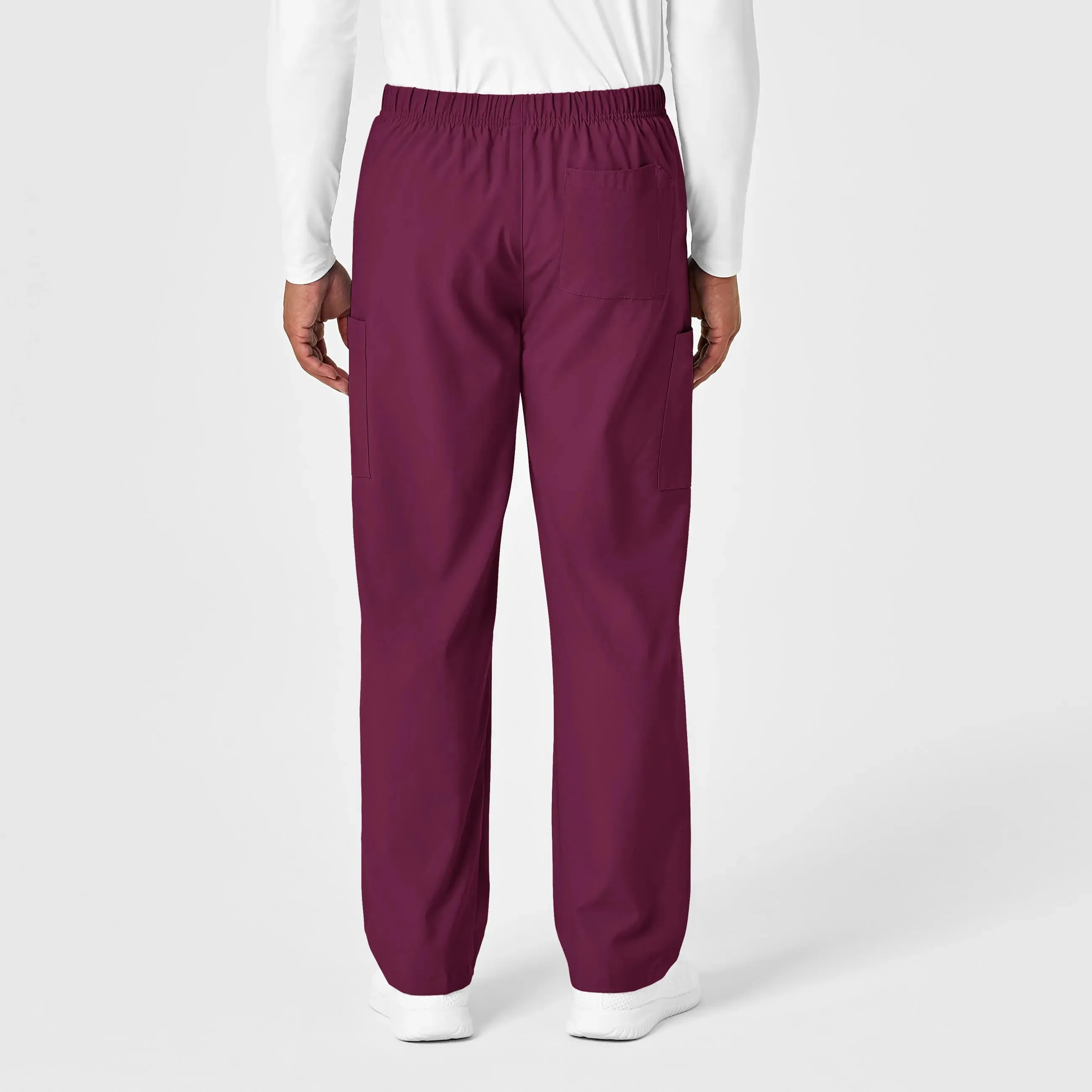 Wink Unisex Multi-Cargo Scrub Pant - Wine