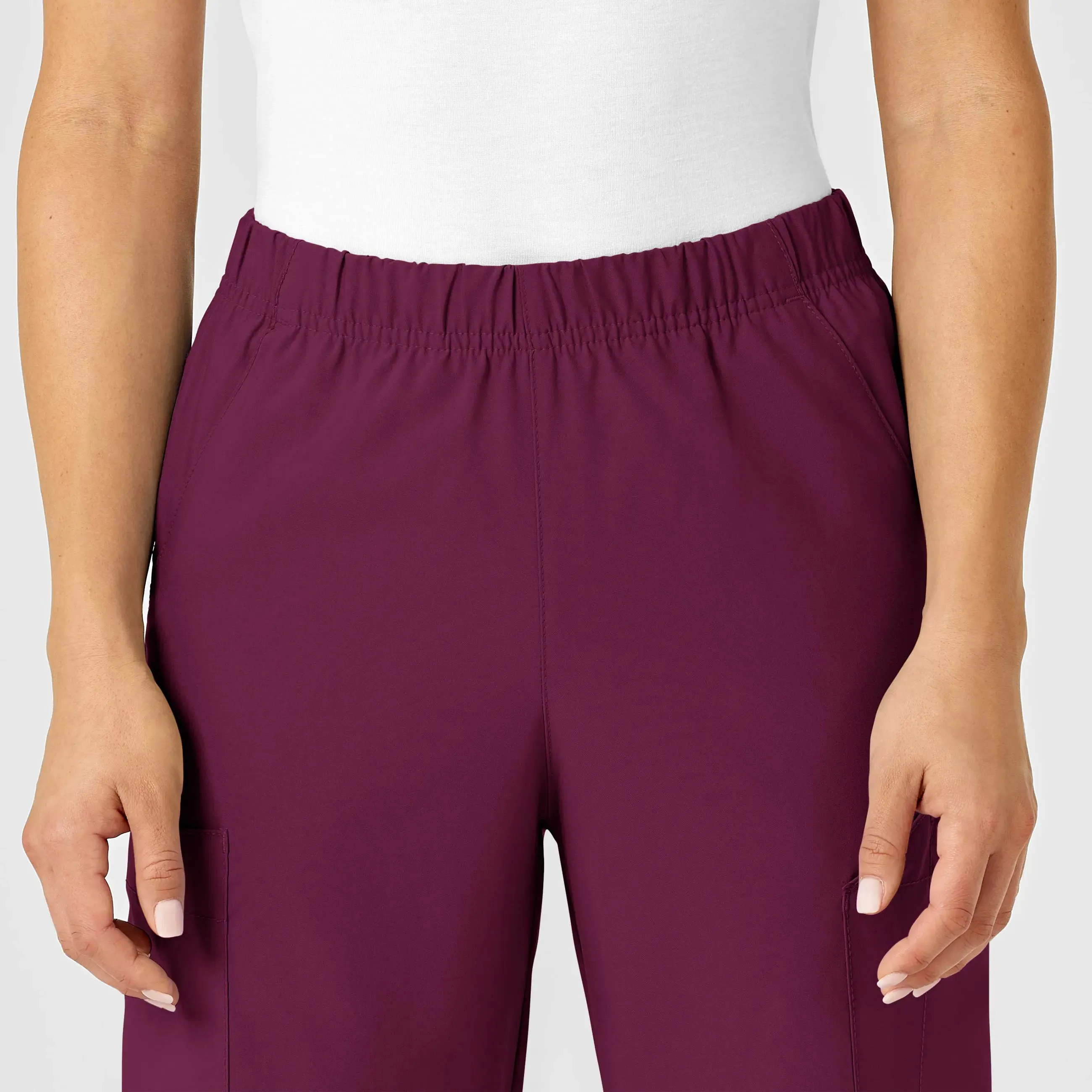 Wink Unisex Multi-Cargo Scrub Pant - Wine