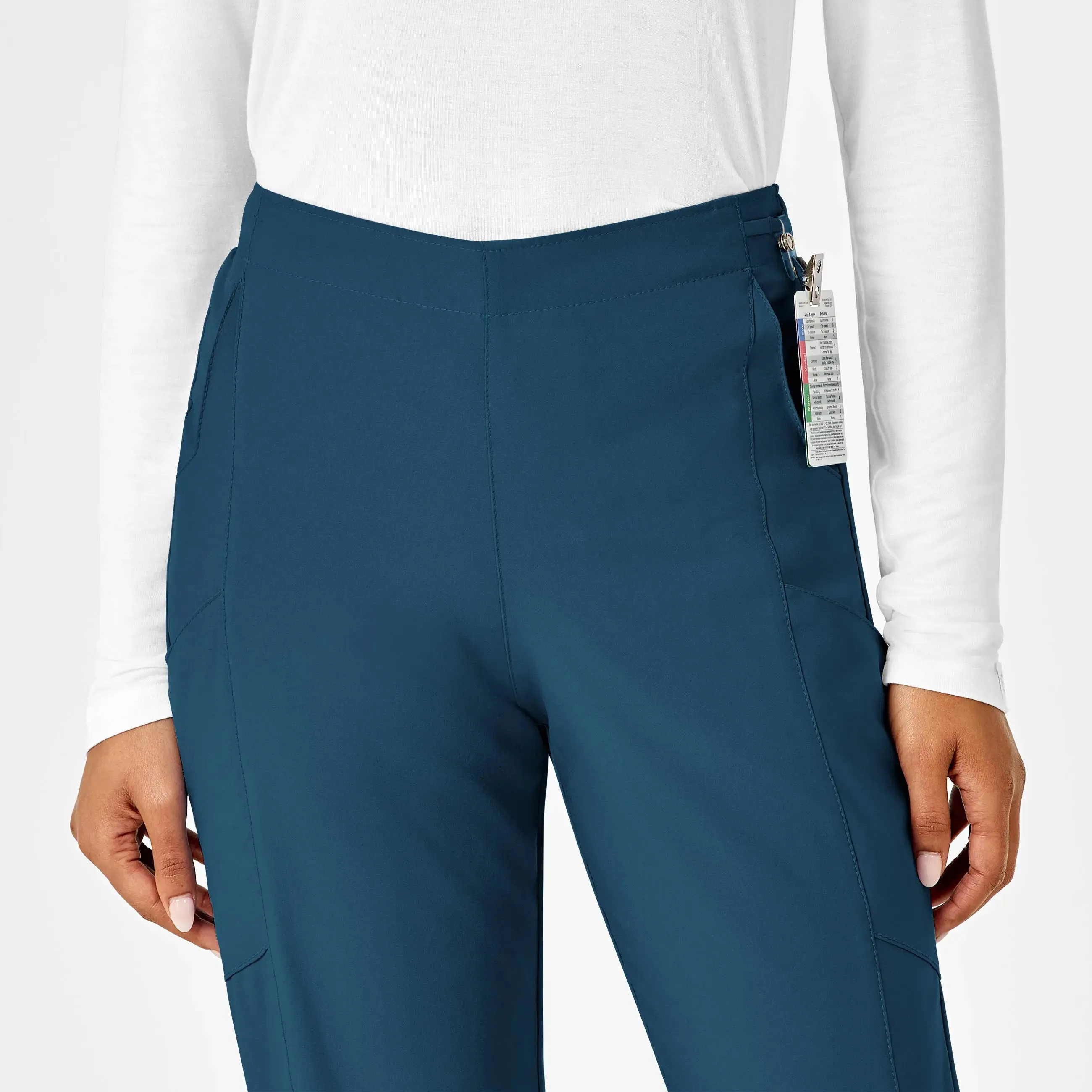 Wink Women's Flat Front Cargo Scrub Pant - Caribbean Blue