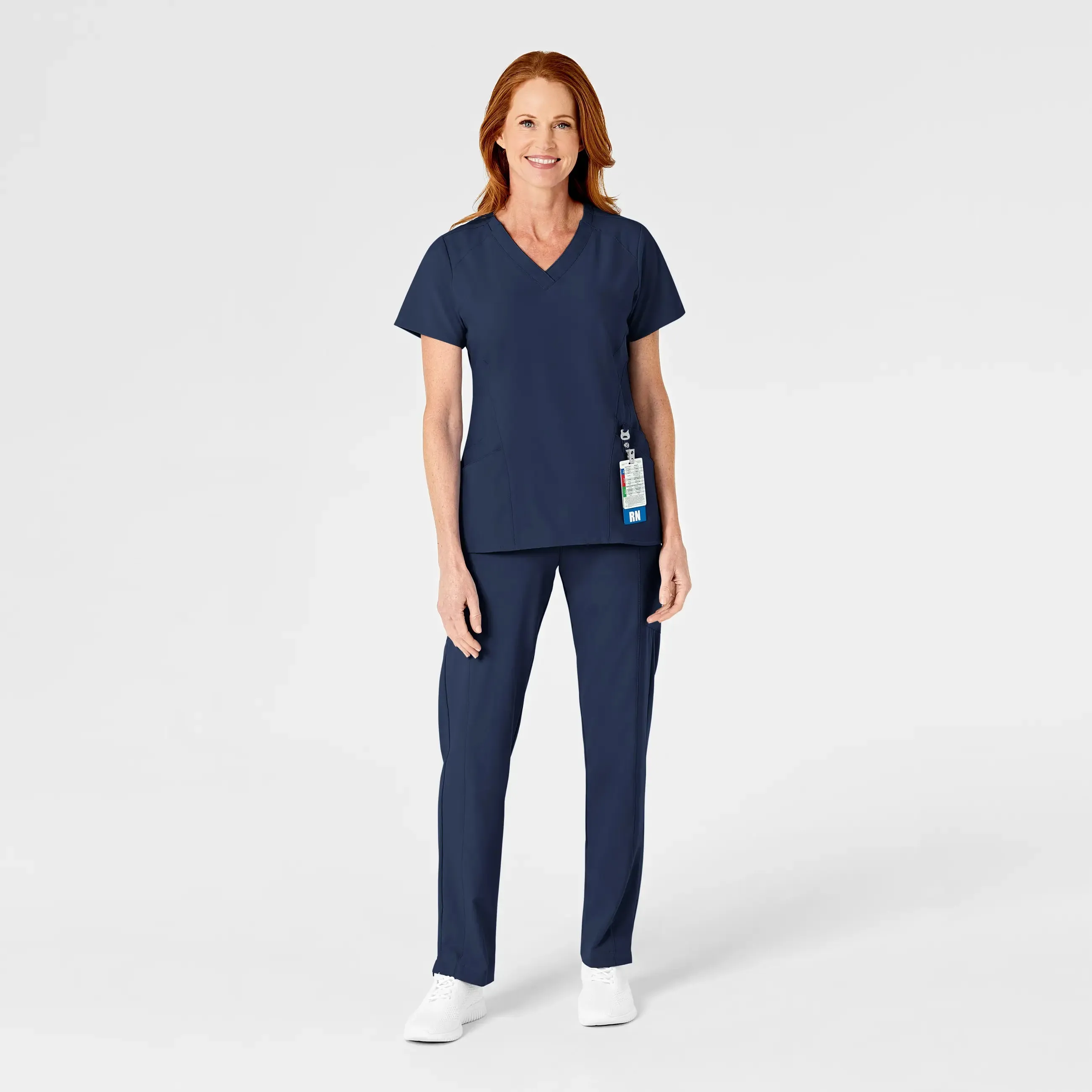 Wink Women's Flat Front Cargo Scrub Pant - Navy