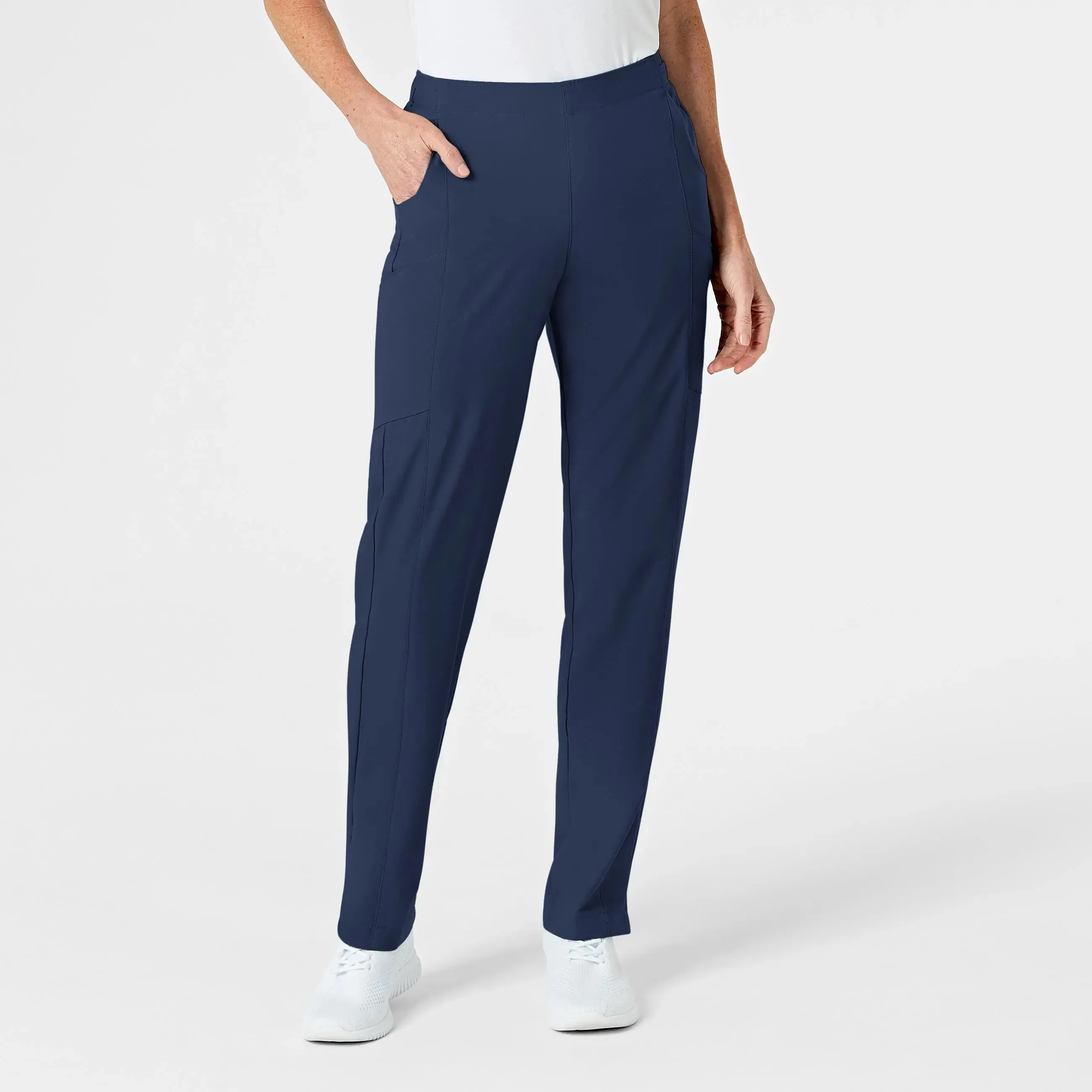 Wink Women's Flat Front Cargo Scrub Pant - Navy