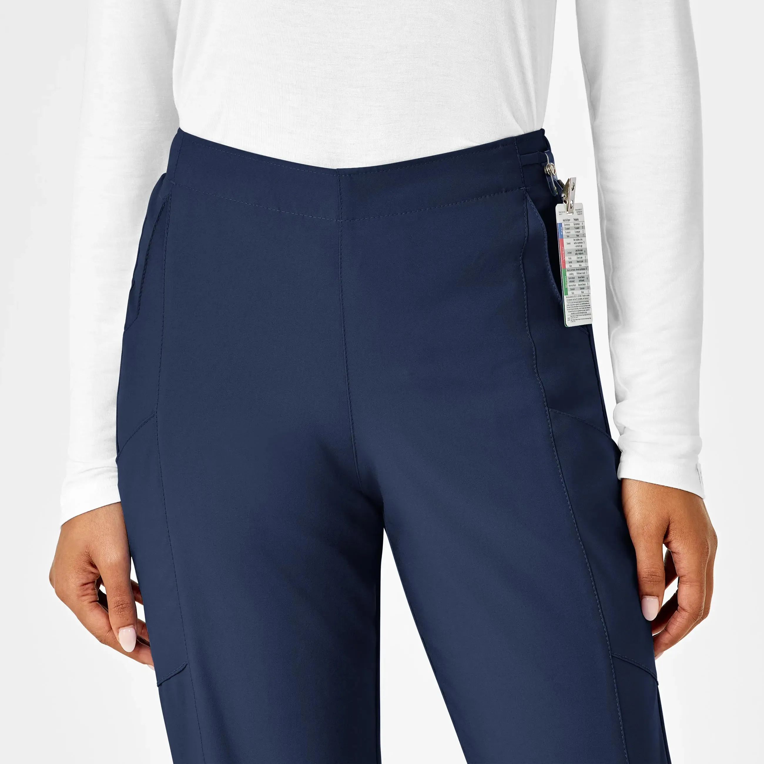 Wink Women's Flat Front Cargo Scrub Pant - Navy