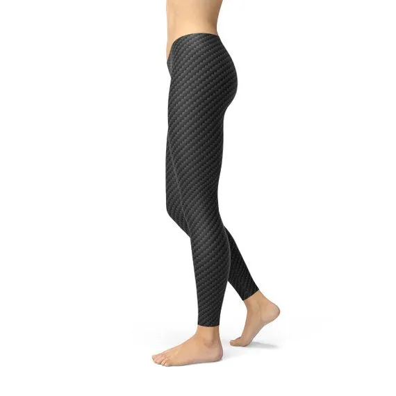 Women’s Black Carbon Fiber Leggings